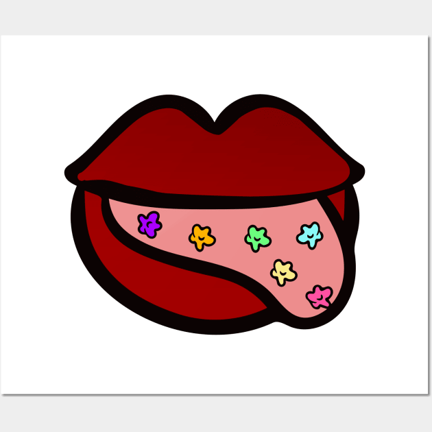 Konpeito Candy on My Tongue Wall Art by Nicheek